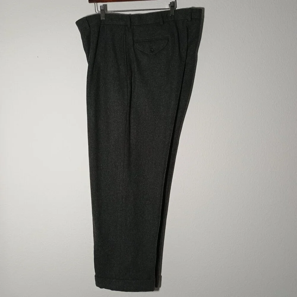 NWOT POLO RALPH LAUREN 40 X 30 100% Heavy Wool Flannel Tweed Trousers Pants Luxu - Picture 4 of 8